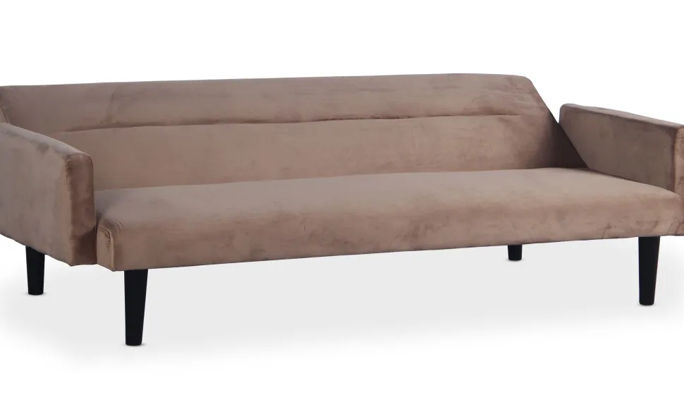 Canapé convertible clic-clac Roberto 3 places Velours Taupe