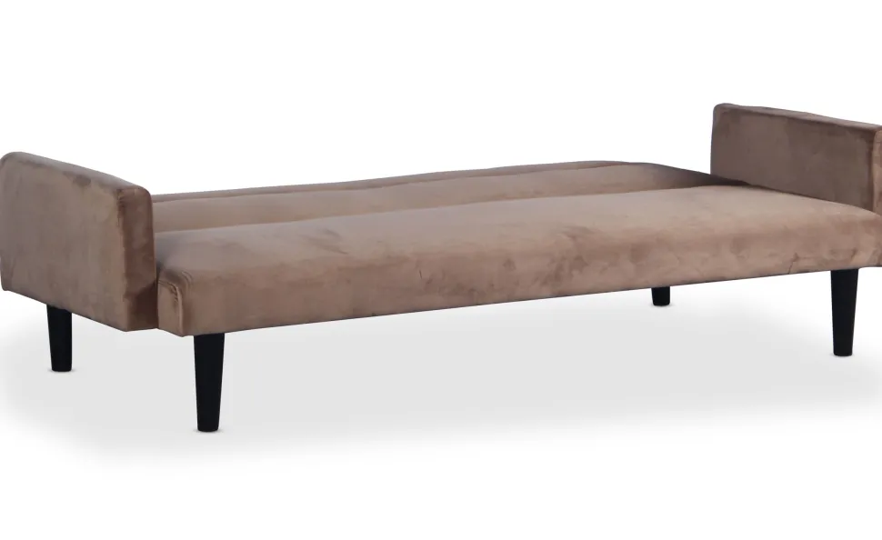 Canapé convertible clic-clac Roberto 3 places Velours Taupe