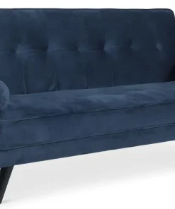 Canapé convertible clic-clac scandinave Slow Velours Bleu