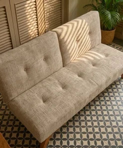 Canapé convertible clic-clac scandinave Yazu Velours chenille Beige