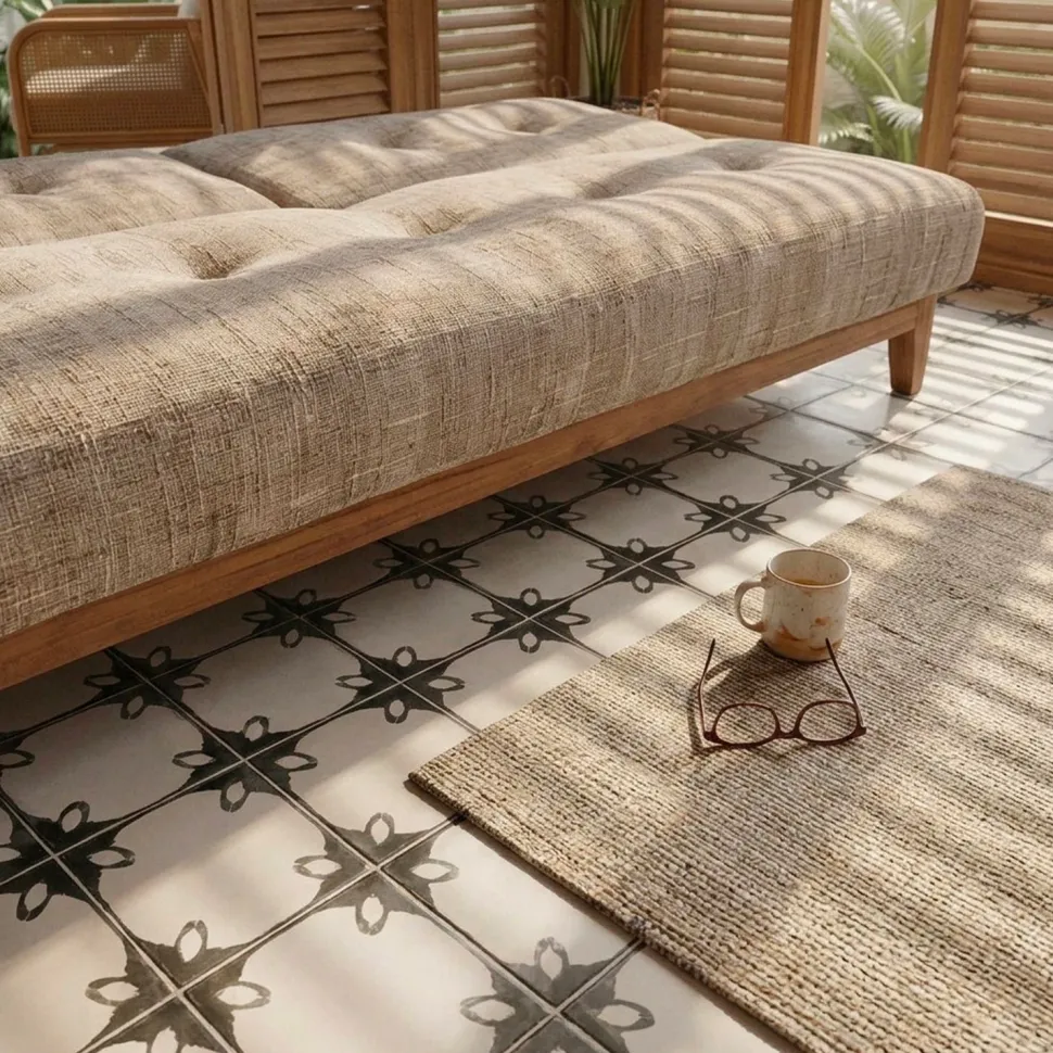 Canapé convertible clic-clac scandinave Yazu Velours chenille Beige
