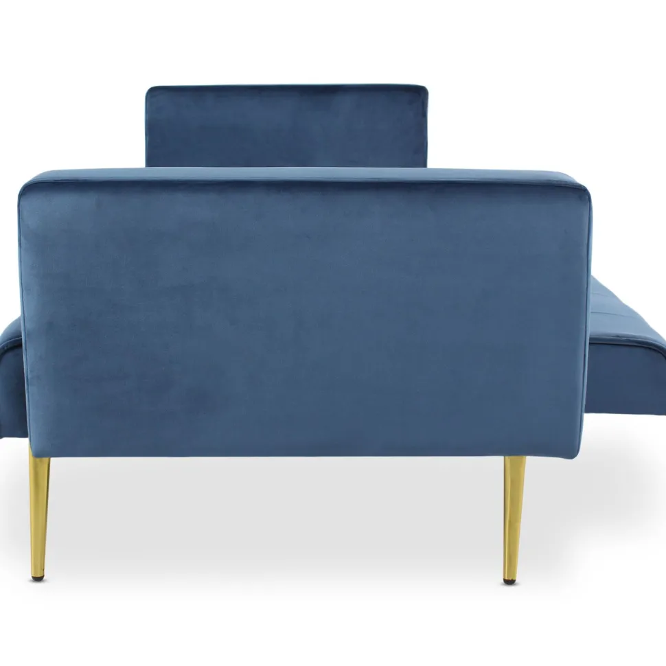 Canapé convertible clic-clac Justy Velours Bleu