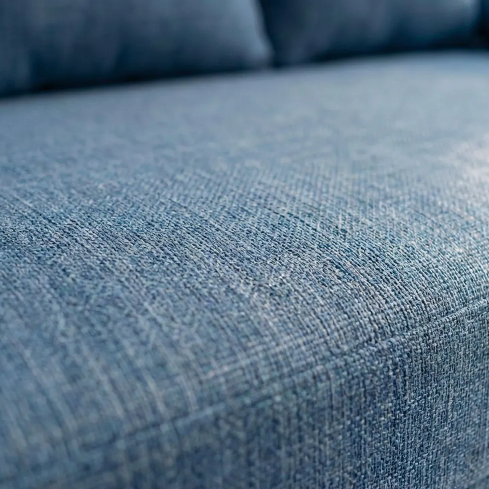 Canapé d'angle convertible Expression Tissu Bleu