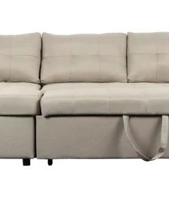 Canapé d'angle convertible Toledo Tissu Beige