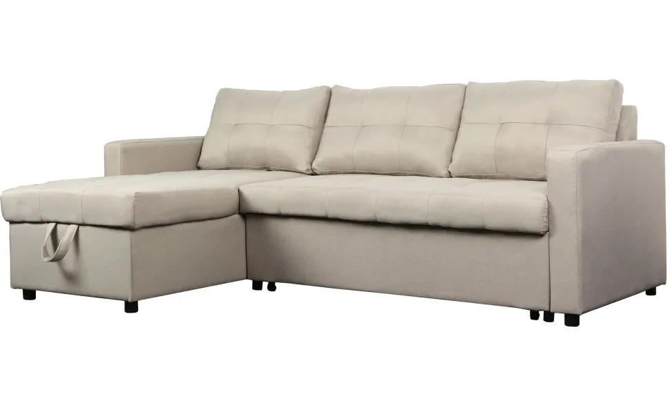 Canapé d'angle convertible Toledo Tissu Beige