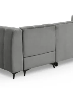 Canapé d'angle convertible Chessy Velours Gris