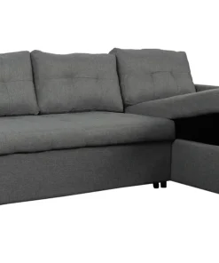 Canapé d'angle convertible Toledo Tissu Gris