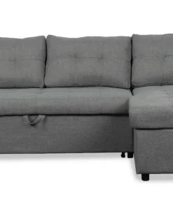Canapé d'angle convertible Toledo Tissu Gris