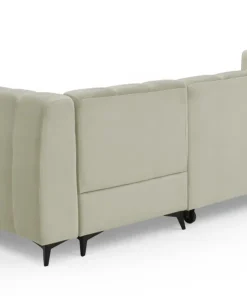 Canapé d'angle convertible Chessy Velours Beige