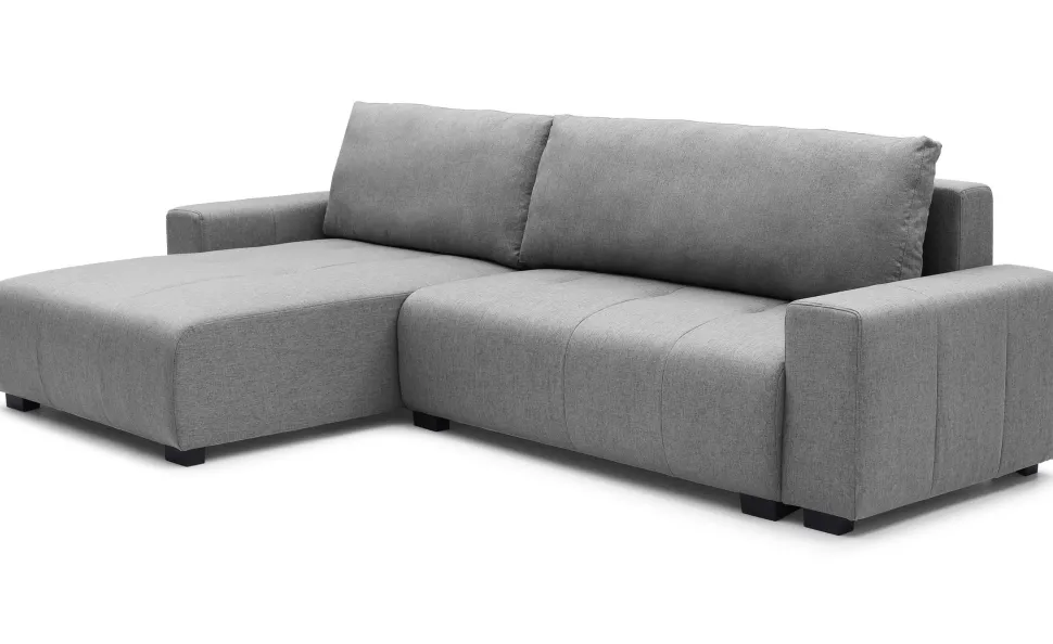 Canapé d'angle convertible élégant Malone Tissu Gris