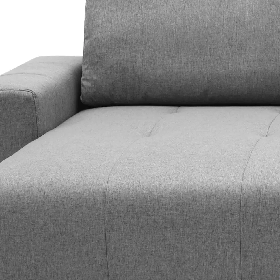 Canapé d'angle convertible élégant Malone Tissu Gris