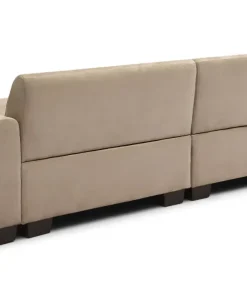 Canapé d'angle moderne 288cm Wallis Velours Taupe