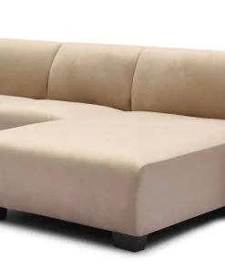 Canapé d'angle moderne 288cm Wallis Velours Taupe