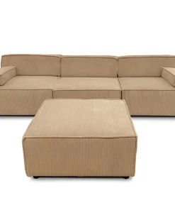 Canapé modulable Benoit Velours côtelé Beige
