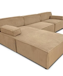 Canapé modulable Benoit Velours côtelé Beige