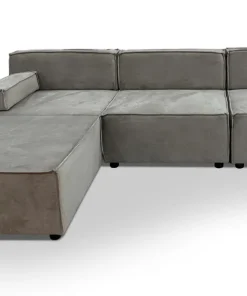 Canapé modulable Benoit Velours Taupe grisé