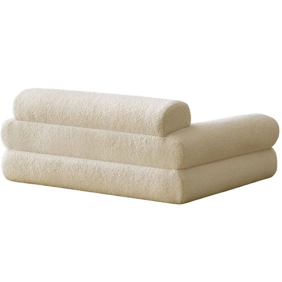 Canapé pour chien et chat Titou 50x80 Tissu Bouclette Crème