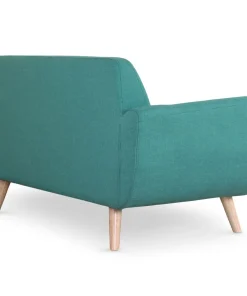 Canapé scandinave 2 places Danube Tissu Bleu-Vert