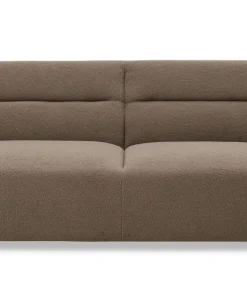 Canapé-lit clic-clac 3 places confort Lucille Tissu bouclette Taupe