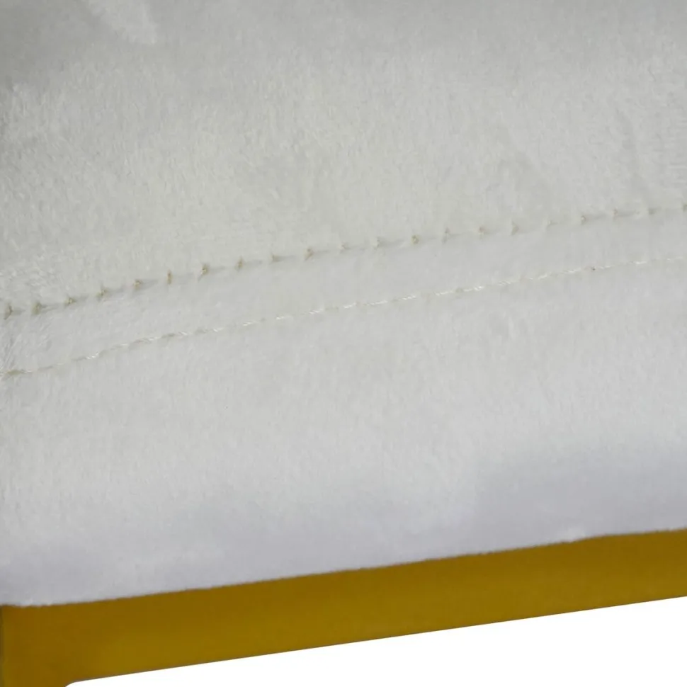 Chaise / Fauteuil Noellie Velours Blanc pieds Or