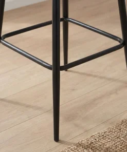 Chaise de bar Bobby Velours Argent