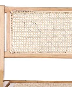 Chaise pliante Masdam Bois massif naturel et cannage en rotin