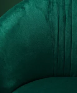 Chaise Smart Velours Vert Pieds Or