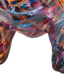 Chien Bulldog décoratif style Pop multicolore
