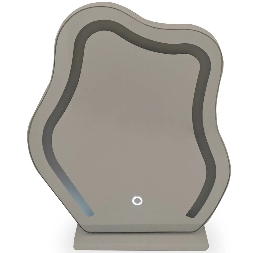 Coiffeuse avec 5 tiroirs arrondis et miroir design L102cm Mezade Noir