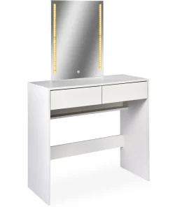 Coiffeuse avec miroir LED Talisma L80cm Blanc