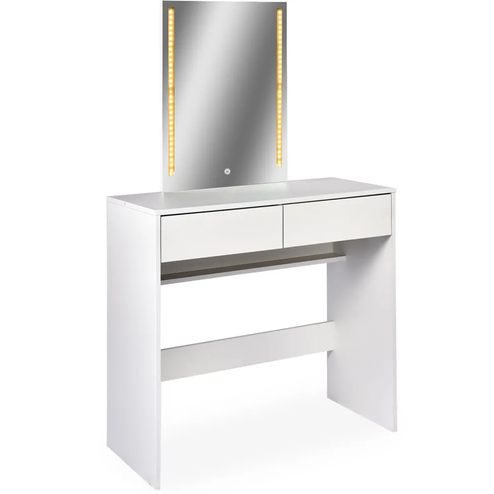 Coiffeuse avec miroir LED Talisma L80cm Blanc