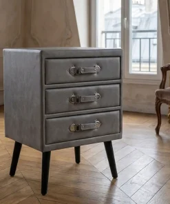 Commode 3 tiroirs Bardo Simili P.U. Gris