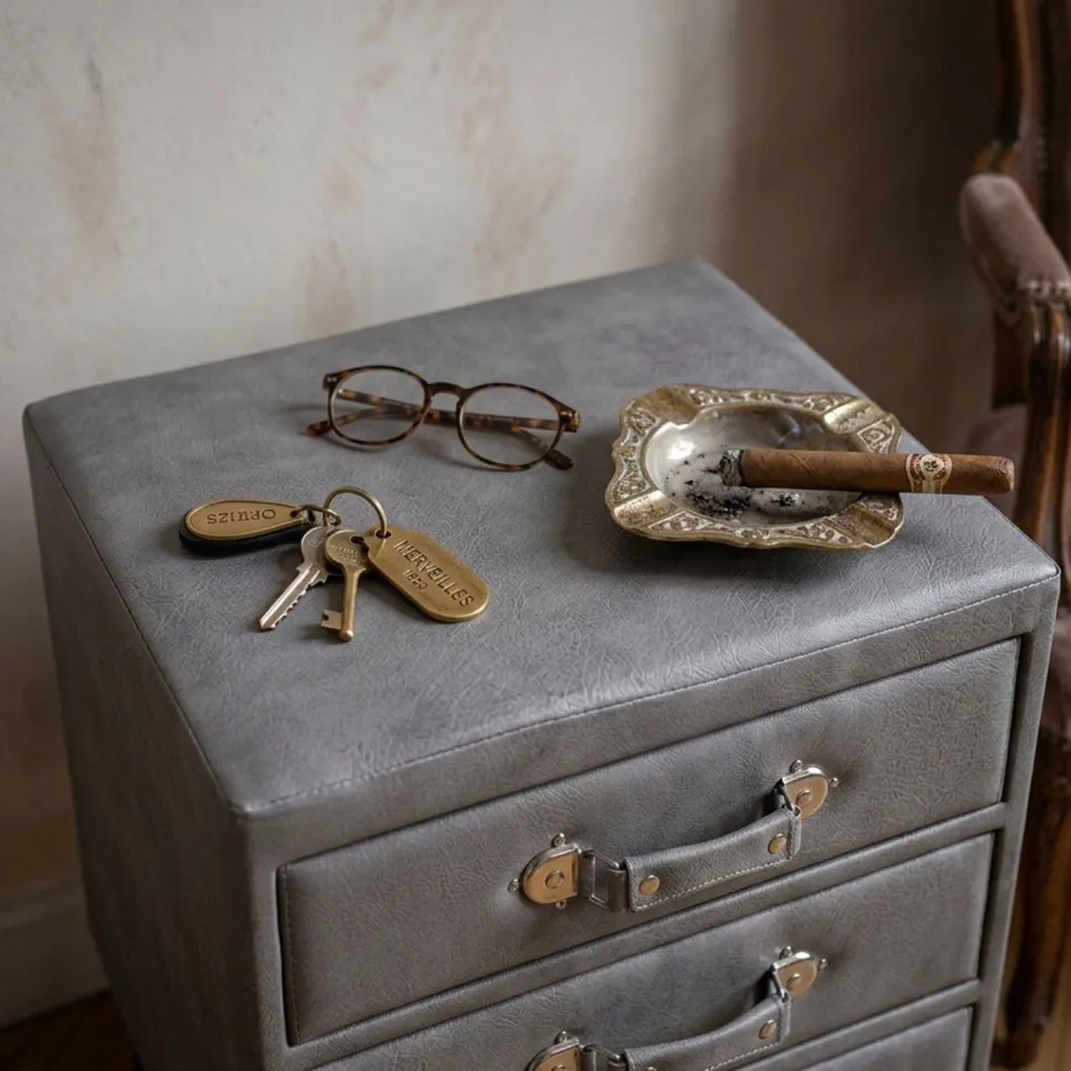 Commode 3 tiroirs Bardo Simili P.U. Gris
