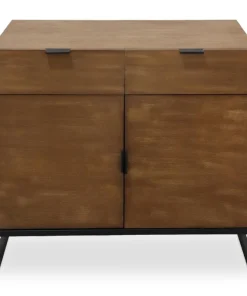 Commode 2 tiroirs et 2 portes battantes Panara Chêne Clair