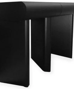 Console design 2 tiroirs L120cm avec pieds obliques Mezade Noir