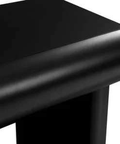 Console design 2 tiroirs L120cm avec pieds obliques Mezade Noir