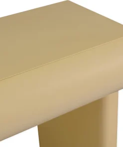 Console design 2 tiroirs L120cm avec pieds obliques Mezade Beige