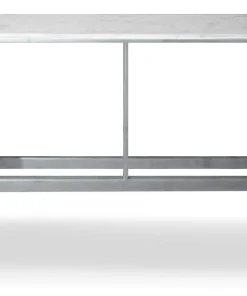 Console design Falbala Marbre Blanc et Métal Argent