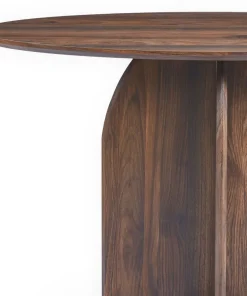 Console moderne ovale 120cm Calyptus Bois foncé