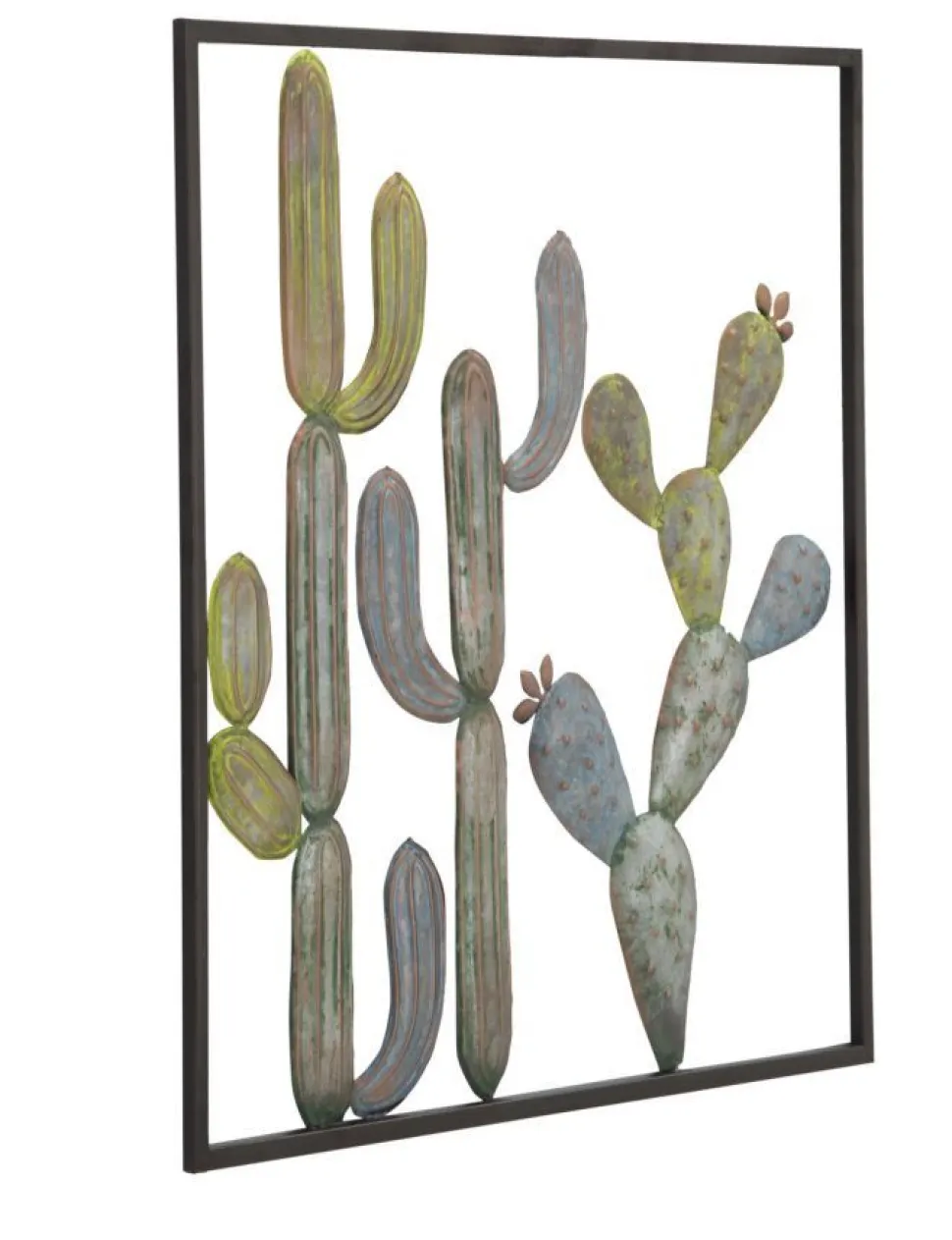 Décoration murale Cactus en fer Multicolore