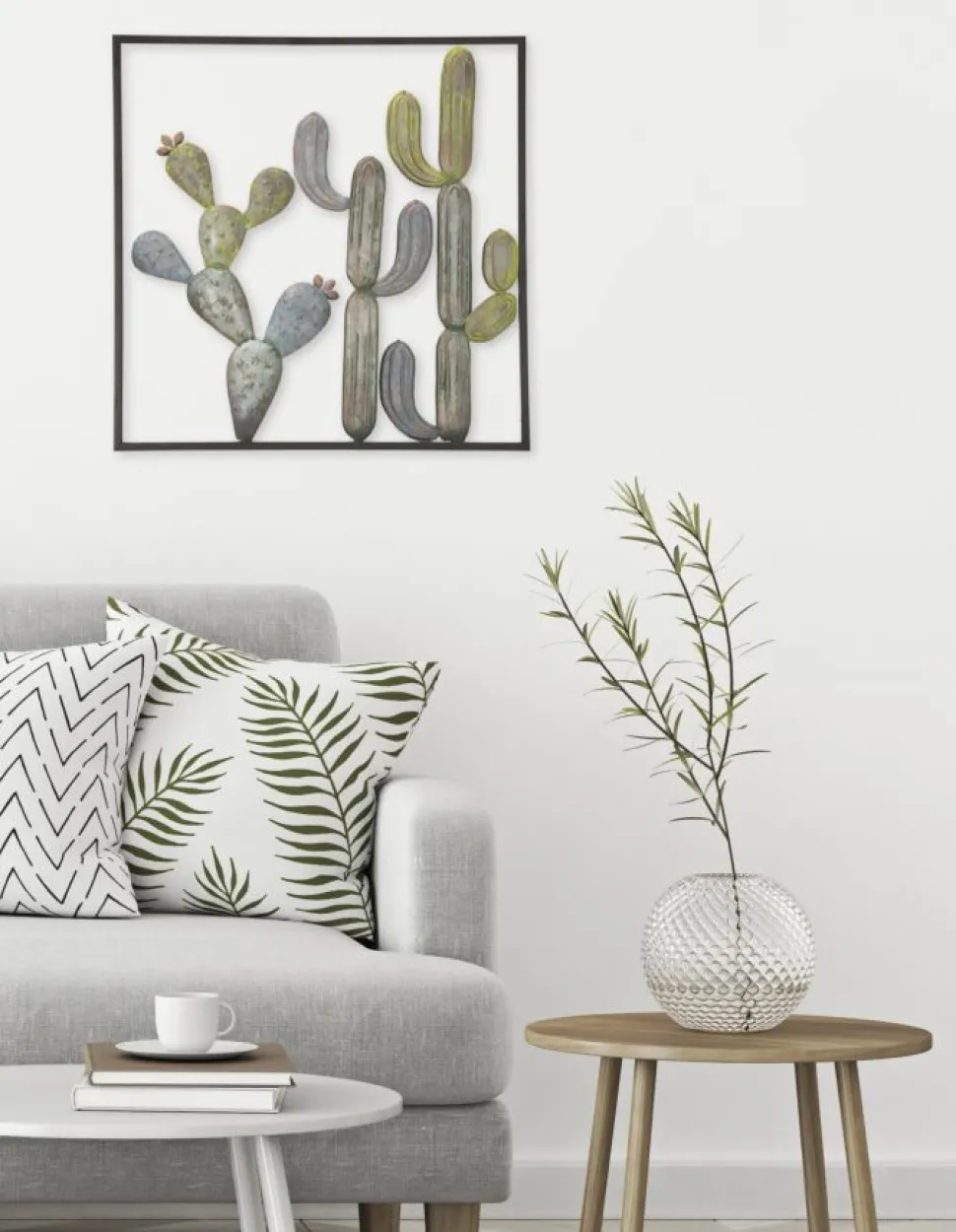 Décoration murale Cactus en fer Multicolore