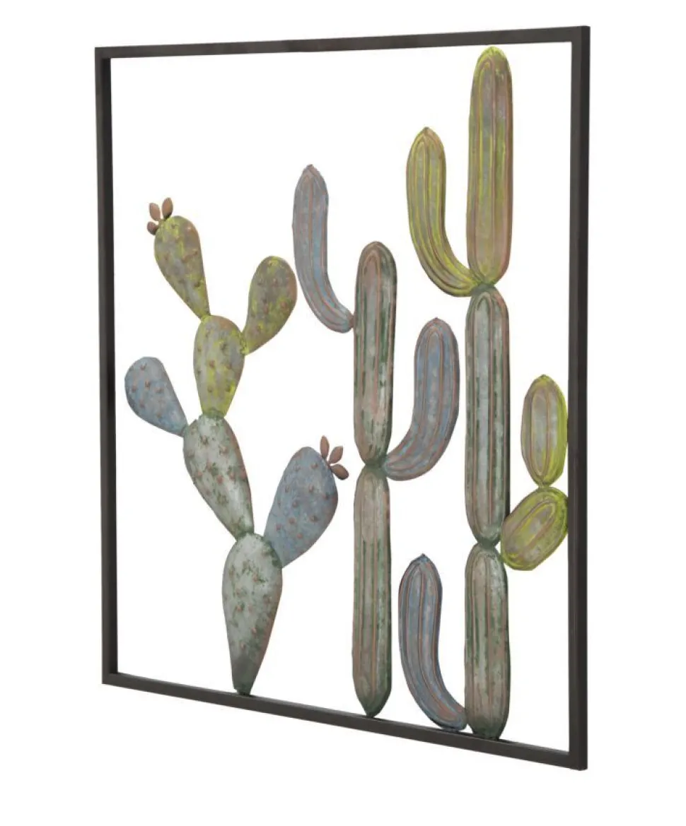 Décoration murale Cactus en fer Multicolore