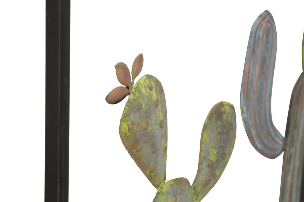 Décoration murale Cactus en fer Multicolore
