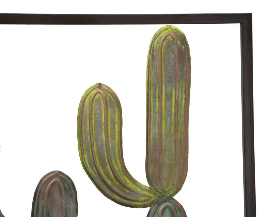 Décoration murale Cactus en fer Multicolore
