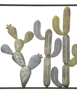 Décoration murale Cactus en fer Multicolore