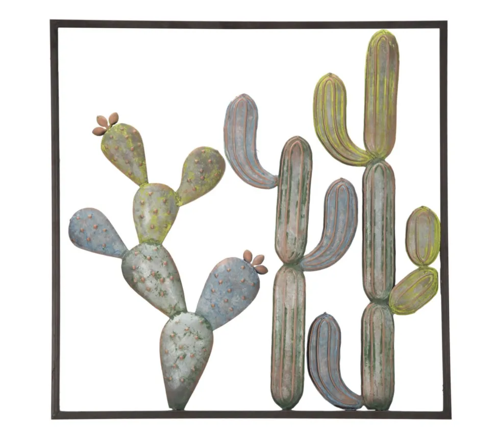 Décoration murale Cactus en fer Multicolore