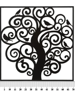 Décoration murale 3D Arbre Fer Noir silhouettes oiseaux