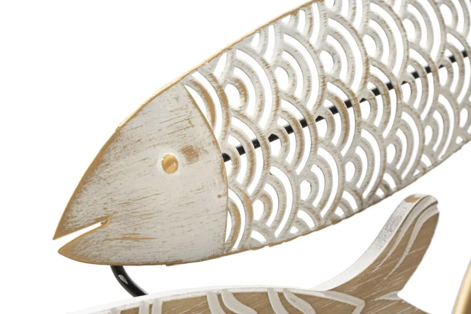 Décoration murale 3D Poissons Métal et MDF Multicolore