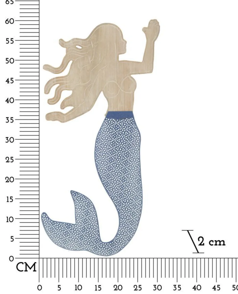 Décoration murale 3D Sirena Métal et MDF multicolore