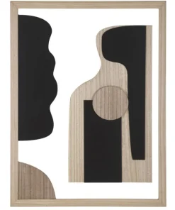 Décoration murale en bois 3D multicolore géométrique abstraite M.D.F